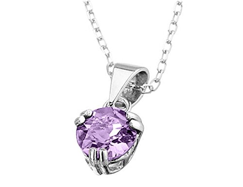 Collier améthyste pour fille en argent sterling parfait pour les tenues de fête