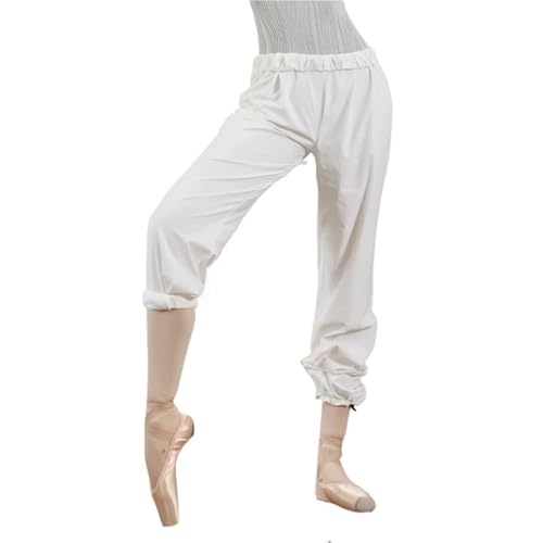 Vêtements d'entraînement de danse pantalon long blanc de ballet haut de gamme