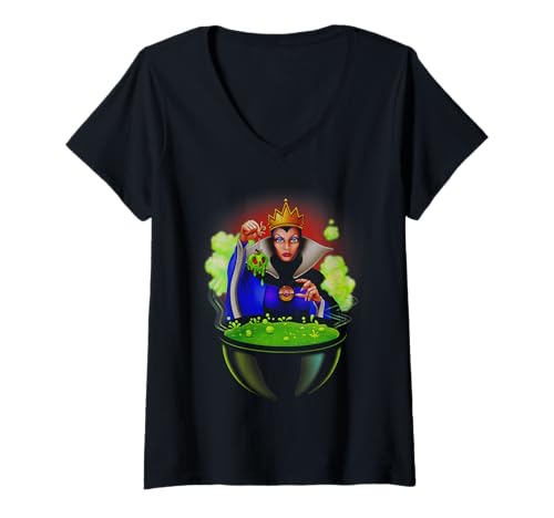 T-shirt Disney Villains Evil Queen col V pour afficher un style original