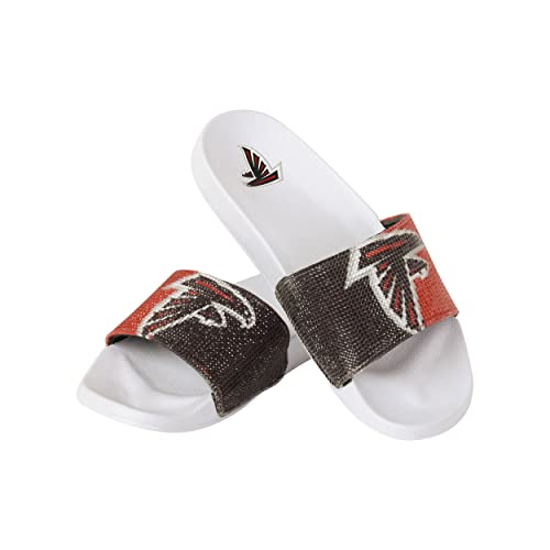 FOCO NFL Team Big Logo Shimmer Slide Flip Flop Sandalias, Mujeres, Color del Equipo, 7-8
