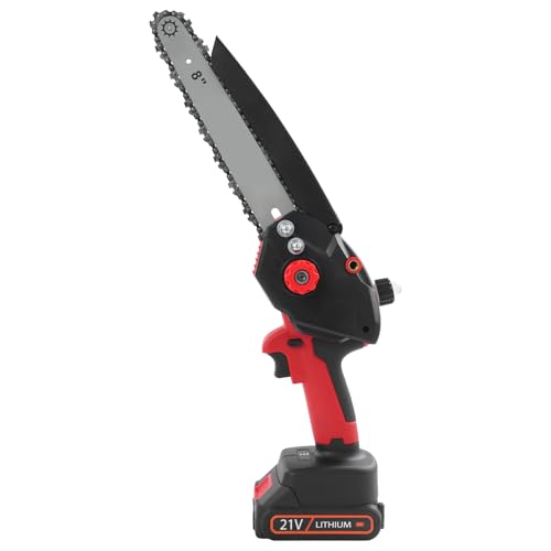 NaMaSyo Mini Chainsaw 8 Inch Electric Chain Saw Cordless Brushless Motor Light Weight Handheld Chainsaw for Pruning Trees and Cutting Wood