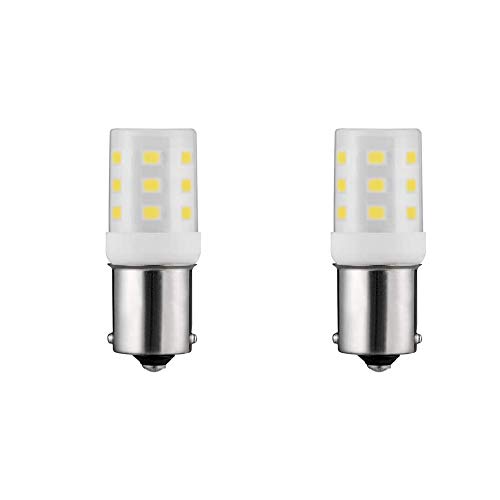 Makergroup 12VAC/DC Low Voltage 2Watt BA15S S8 SC Bayonet Single Contact Base 1156 1141 LED Light Bulbs 2700K-3000K for Outdoor Landscape Lighting Path Lighting Deck Lighting(2pcs, Warm Color)
