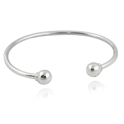 FashionJunkie4Life 925 Sterlin Silver and Stainless Steel Open Cuff Bracelet