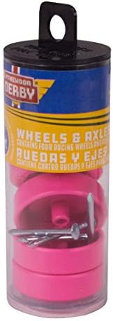 Official Pinewood Derby Wheels and Axles (Pink)