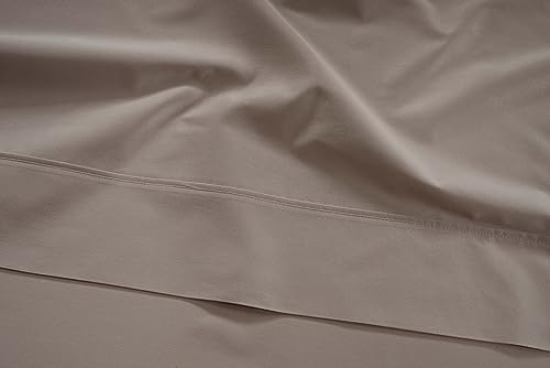 Image of LANE LINEN 100% Cotton Full Size Sheet Sets - 450TC Sateen Weave - Hotel Luxury Bedding, Soft Feel & Comfortable for Everyday Sleep - Snugly Fits Matresses Upto 15'' Deep - Oeko TEX Certified - Taupe