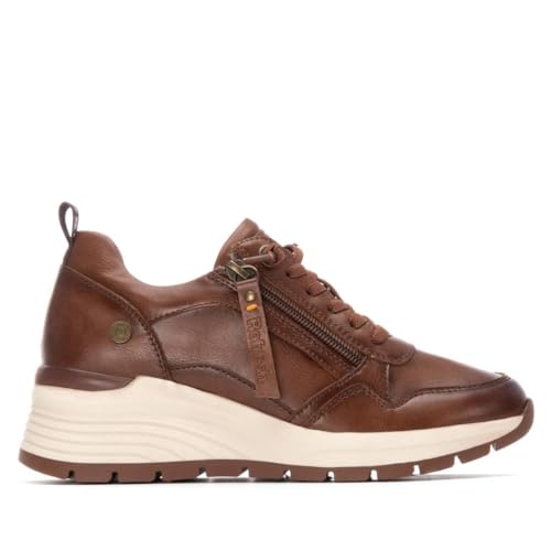 REFRESH - Baskets Femme Camel - Chaussures Confortables et polyvalentes - Mode décontractée -...