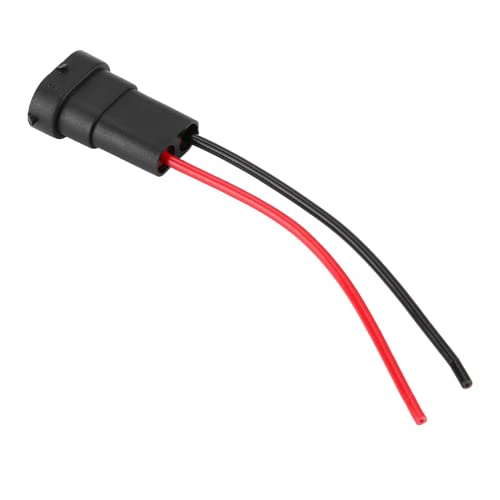 Connecteur de faisceau de câblage, coque en PVC anti-fonte antibrouillard câble adaptateur 5,5 pouces de long 2 broches mâle fil de cuivre Plug and Play pour phare Cover