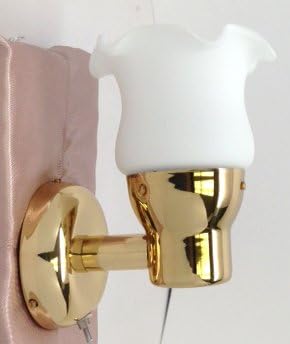 LED Brass Reading Wall Light DIMMABLE Marine Boat 140LUMEN Accent Frosted Glass
