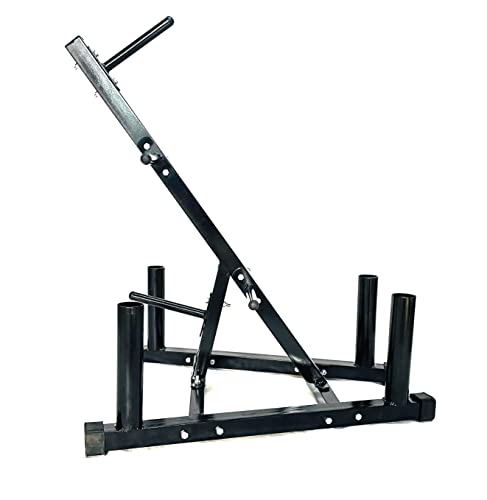 Image of Protoner Olympic Bar and Weight Plates Storage Rack, Plate Stand and bar Holder, Weight Plate Rack with Barbell Holders, Weight Plate Tree Compact Exercise Equipment Storage Rack