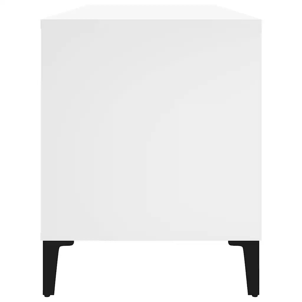 Helloshop26 Armadio a dischi pratico e classico, 100 x 38 x 48 cm, stile industriale in legno, bianco 02_0049222