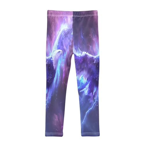 Toddler Girls Leggings Printed Yoga Pants Leggings Eagle Surrounded by Blue Lightning for Kids2