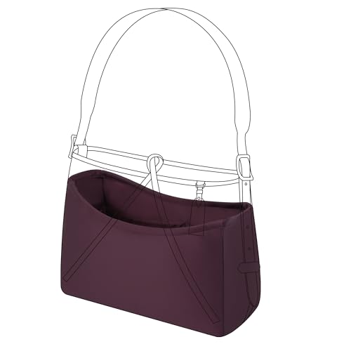 DGAZ Silk Purse Organizer Insert For LV Carryall PM/MM bag，Silky Smooth Bag Organizer，Luxury Handbag & Tote Shaper（Fuchsia，PM）