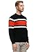 PJ PAUL JONES Mens Striped Sweater Crewneck Contrast Knit Sweaters Pullover Black 2XL