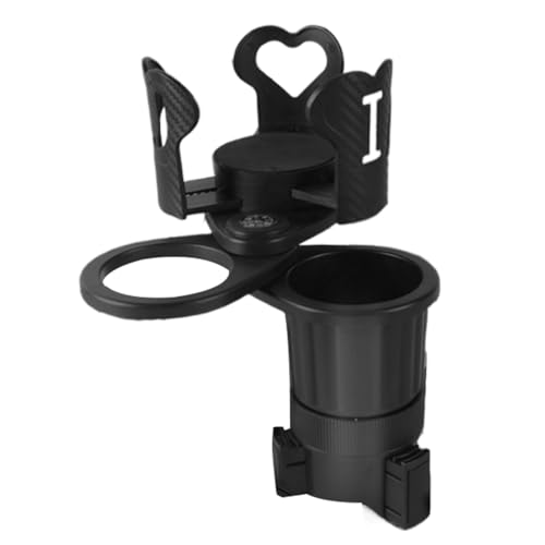 Cup Holder Expander for Car - Cup Holder Extender for Car - 360 Degree Rotation Adapter Storage Organizer, Water Bottle Rack Large for Flasks Travel Tumblers Coffee Mugs