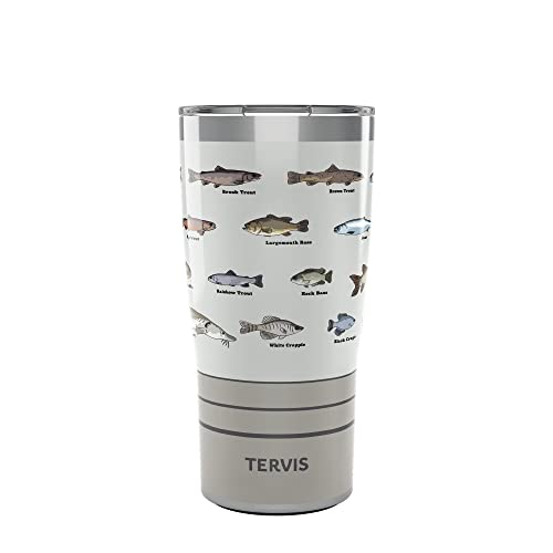 Tervis Pesca aquí Fishy Vaso Aislado de Triple Pared, Acero Inoxidable, Metalizado