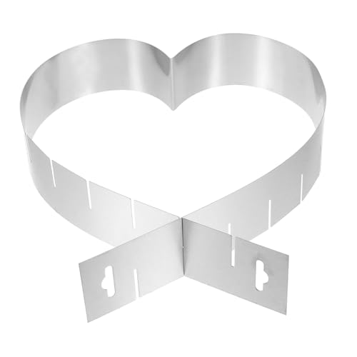 Cabilock Molde De Pastel Corazón Ajustable Anillo De Molde De Mousse Accesorio De Repostería