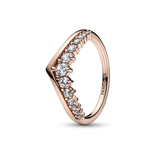 Bague Pavée Flottante Vœu PANDORA : un bijou en or rose confortable qui ne ternit pas