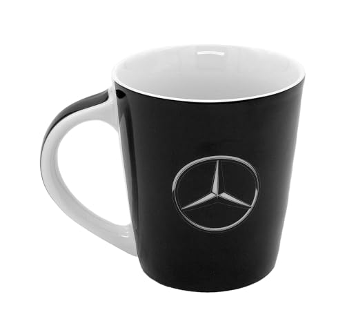 Mercedes-Benz Kaffeebecher mit Stern aus Porzellan, 300 ml, glänzend schwarz, mit Logo Mercedes-Benz Kaffeebecher mit Stern aus Porzellan, 300 ml, glänzend schwarz, mit Logo