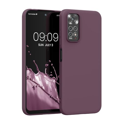 kwmobile Funda para Xiaomi Redmi Note 11 / Note 11S Carcasa - Ultrafina de TPU y Silicona con Bordes elevados anticaídas - Iris pálido