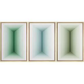 SIGNWIN Framed Canvas Print Wall Art Green, Blue...