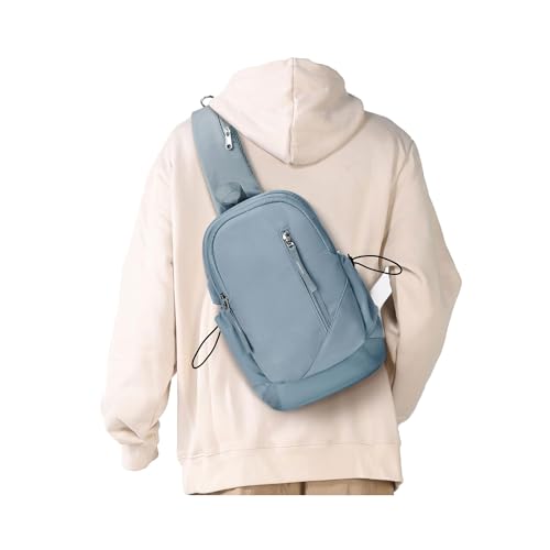 Image of Small Black Sling Crossbody Backpack Shoulder Bag for Men Women