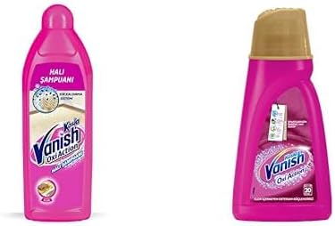 Vanish Kosla Zorlu Lekelere Özel Leke Çıkarıcı Halı Yıkama Şampuanı 850 ml ve Vanish Kosla Multipower Renkliler için Leke Çıkarıcı ve Çamaşır Deterjanı Güçlendirici Sıvı (1 x 1000 ml)