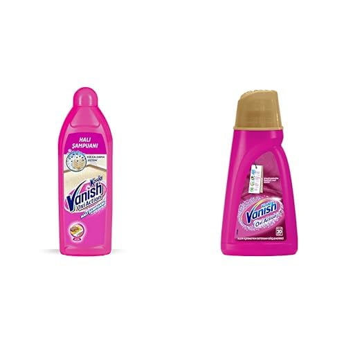Vanish Kosla Zorlu Lekelere Özel Leke Çıkarıcı Halı Yıkama Şampuanı 850 ml ve Vanish Kosla Multipower Renkliler için Leke Çıkarıcı ve Çamaşır Deterjanı Güçlendirici Sıvı (1 x 1000 ml)