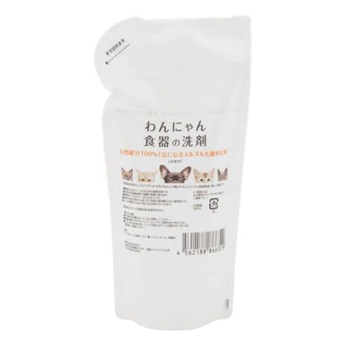 わんにゃん食器の洗剤 詰替用 300ml ペット用 洗剤 食器 クエン酸 お皿 フードボウル 犬用品 猫用品 除菌 消臭 掃除 衛星用品 食器洗剤 天然成分 FLF