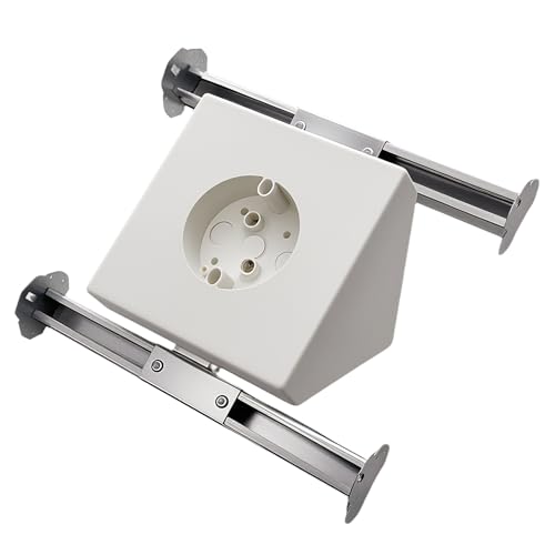 Ceiling Fan Mounting Bracket Kit,14.5 Cubic-inches Adjustable Ceiling Fan Angle Mount Box Fits Cathedral Ceiling Angles of 80° or Up, White.
