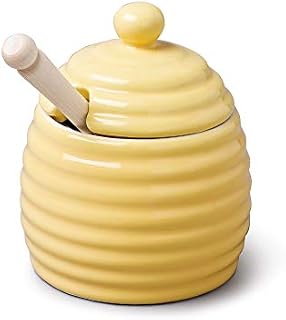 Honey Pot With Wooden Dipper