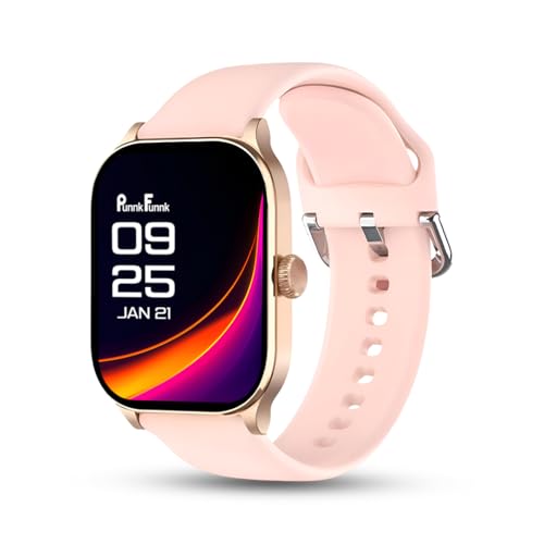 Image of PunnkFunnk Nexoro 2.01 inch Smartwatch for Men & Women Bluetooth Call, Heart Rate, SpO2, Sleep & 100+ Sports Modes, IP68 Waterproof, Compatible with Android & iPhone(Pink)