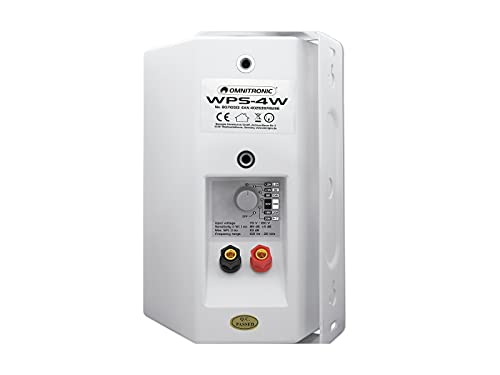 Omnitronic Wps-4W Pa Enceinte Murale Blanche pour Sonorisation Fixe 100V - 4