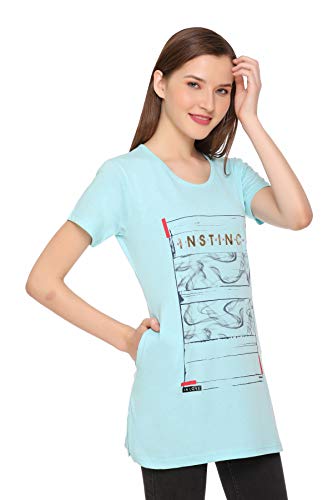 Image of In Love Women's Plus Size Longline T-Shirt with Side Pocket, 3 /4 Sleeve, Crew Neck