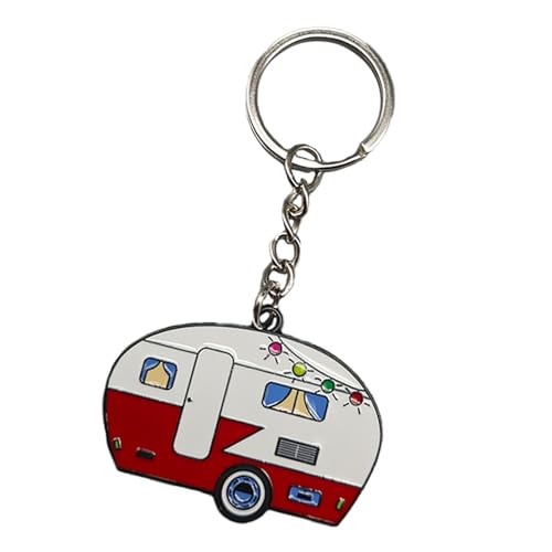 Whltzf Llavero de metal de doble cara con colgante para camping, parejas, campistas, aficionados, parejas, campamentos