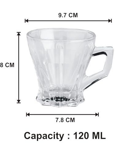 Image of Transparent Glass Coffee, Tea Cup /Mug Model No- B13, Pack of 2