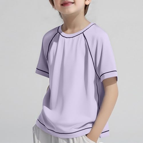 Girls Boys Summer Tops Kids Unisex Mesh Ice Silk Quick Dry Lightweight Workout Short Sleeve Breathable T Shirt Soft2