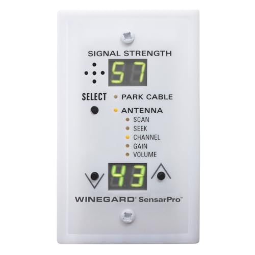 Winegard RFL-342 Sensar Pro White TV Signal Strength Meter, Find Local Digital Programming Fast and Easy