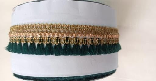 Thread Dhaga Lace 9 Meters for Sarees, Blouses & Dupatta Decoration Green Free Size 2