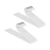 MIGABER ズボンハンガー すべらない 取りやすい 跡がつかない 便利グッズ ボトム スリム 省スペース 収納 おしゃれ 、スカート、ジーンズ、マフラー、タオル用 パンツハンガー スラックスハンガー ハンガーラック ズボン用ハンガー 跡がつかないボトムハンガー ボトム ズボン用 ズボン ハンガー (5, 白)