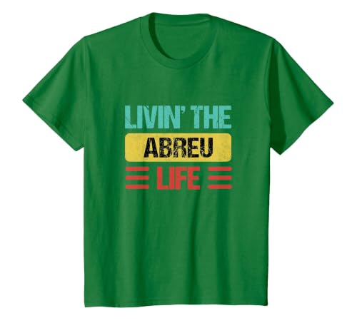 Abreu Name T-Shirt, Youth, Kelly Green, Small