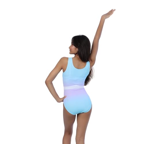 Image of IKAANYA Girls /Women Sleeveless Leotard - Ideal for Gymnastics, Dance, Yoga, Acrobatics or Performance (Toddlers, Kids, Adults)
