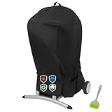 EZ-DONGTENG Heavy Duty 600D Grill Cover Compatible with Char-Broil Gas/Electric Style Patio Bistro Grill, Without Side Shelves, Waterproof, UV and Fade Resistant, 28' L x 26.5' W x 40' H, Black