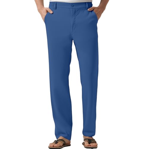 Mens Golf Pants Stretch Lightweight Quick Dry Dress Pant Slim Fit Straight Work Pants Flat Front Fashion Trousers