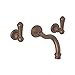 Rohl U.3793LS-EB-2 R452885Ib U.3793Ls-2 Georgian Era Wall Mounted Bathroom Faucet with Alsace Metal Lever, English Bronze