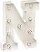 Darice Metal Letter N Marquee Light Up, White