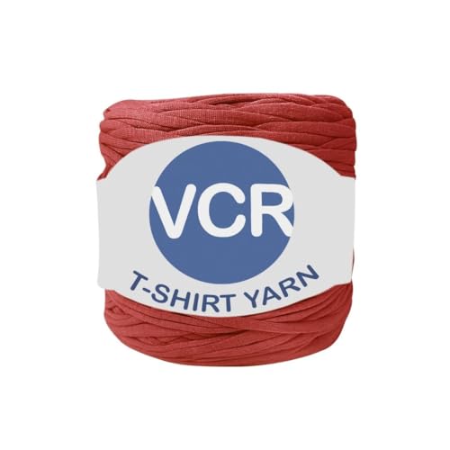 Image of VCR Maroon Big T-Shirt Yarn, 100 Meters Length, Recycled & Fashionable Craft Yarn, Pack of 1, Suitable for Crochet, Knitting & DIY Bags, Baskets, Cushions & Home Decor Projects