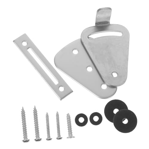 Toddmomy Cerradura Corredera de Acero Inoxidable Resistente para Puertas Granero y Jardín Cierre Seguro y Portátil Fácil de Instalar para Dormitorios Baños y Garajes