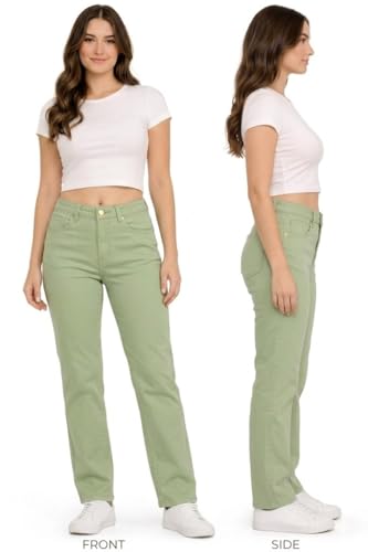 Image of Women Jeans Wide Leg High Waist Straight Fit Casual Pants - Everyday Comfort & Trend Style