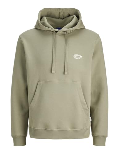 JACK & JONES Sweat Hood Ch Jorgreene Branding-Sudadera con Capucha, Césped Marina, XL para Hombre