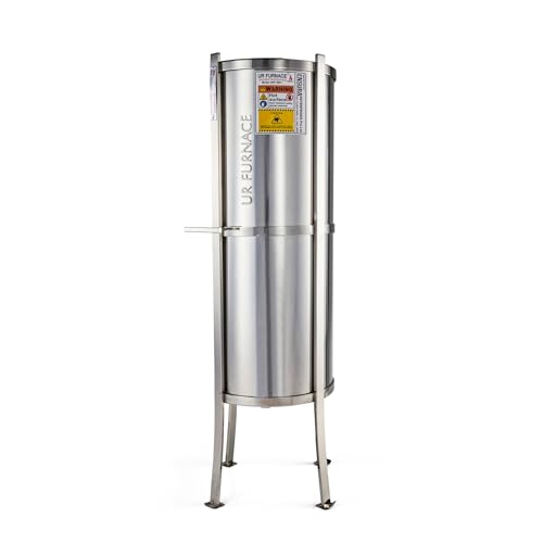 Image of Stainless Steel UR FURNACE | SANITARY WASTE DISPOSAL | Waste management | No Smell | Portable | Eco-Friendly | No Power | No Fuel | (PATENTED), Open Top, Silver